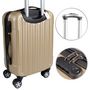 Suitcase with wheels-WHITE LABEL-Lot de 3 valises bagage rigide or