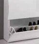 Shoe cabinet-WHITE LABEL-Meuble à chaussures ONDA blanc brillant 4 portes