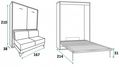 Fold Away bed-WHITE LABEL-Armoire lit escamotable TOWN canapé marron intégré