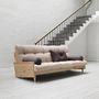 Recliner sofa-WHITE LABEL-Canapé 3/4 places convertible INDIE style scandina
