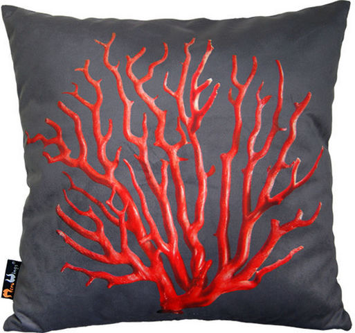 MEROWINGS - Square Cushion-MEROWINGS-MeroWings red Coral