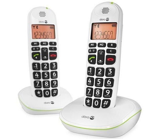 Doro - Telephone-Doro-Tlphone DECT PhoneEasy 100w Duo - blanc