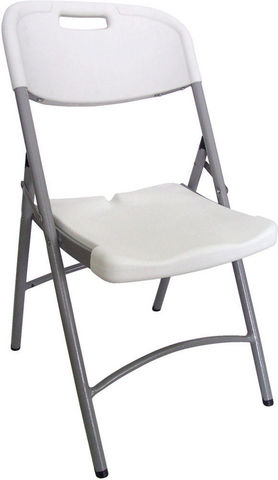 GECKO - Folding chair-GECKO-Chaise pliante blanche en  résine 50,5x60x88cm