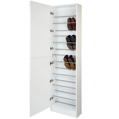WHITE LABEL - Shoe cabinet-WHITE LABEL-Meuble armoire à chaussure bois miroir