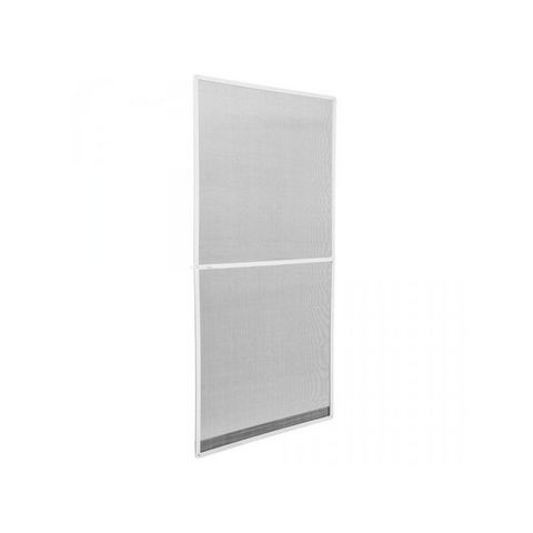 WHITE LABEL - Window fitted mosquito screen-WHITE LABEL-Moustiquaire pour porte cadre fixe en aluminium 95x210 cm blanc