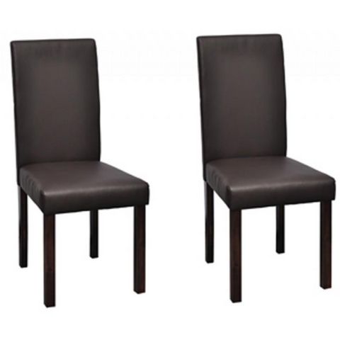 WHITE LABEL - Chair-WHITE LABEL-2 Chaises de salle a manger marron