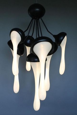 Binome - Hanging lamp-Binome-Chandelier Fluide 