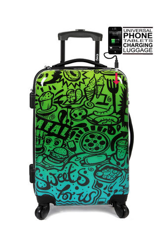 TOKYOTO LUGGAGE - Suitcase with wheels-TOKYOTO LUGGAGE-COMIC BLUE