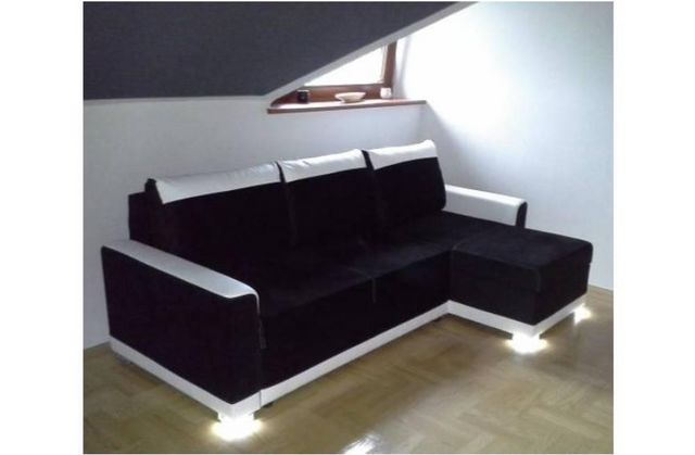 WHITE LABEL - Adjustable sofa-WHITE LABEL-Canapé d'angle gigogne convertible express CARLOW