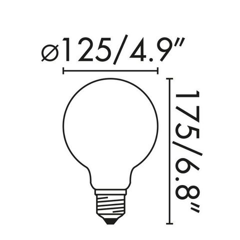 FARO - LED bulb-FARO-Ampoule LED E27 6W/60W 2700K 800lm Mat Globe