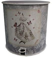 Antic Line Creations - Bathroom dustbin-Antic Line Creations-Poubelle ancienne style romantique