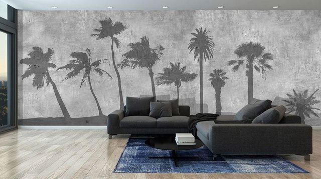 IN CREATION - Panoramic wallpaper-IN CREATION-Ombres de palmiers