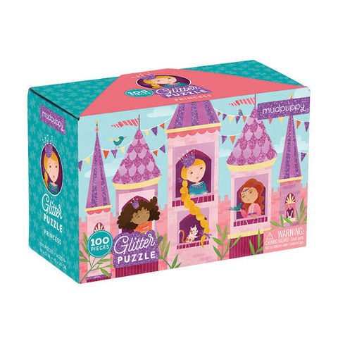 BERTOY - Child Puzzle-BERTOY-100 pc Glitter Puzzle Princess