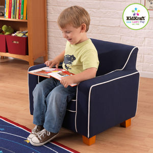 KidKraft - fauteuil laguna bleu en tissu 56x46x50cm - Kindersessel