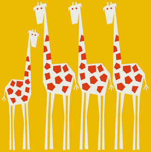 GRAVITI ZONE RUGS - jirafas - Kinderteppich