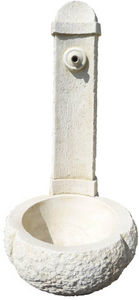 DECO GRANIT - fontaine en pierre blanche reconstituée 95x45x45cm - Wandbrunnen