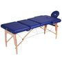 Massagetisch-WHITE LABEL-Table De Massage Pliante 3 Zones bleu