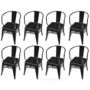 Stuhl-WHITE LABEL-8 chaises de salle à manger acier factory