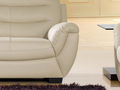 Sofa 2-Sitzer-WHITE LABEL-Canapé Cuir 2 places CORAL