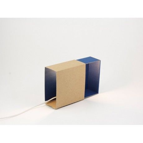 ADONDE - Tischlampen-ADONDE-Lampe Matchbox design écologique Bleu -