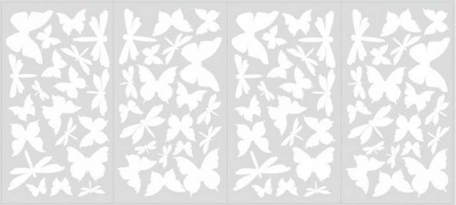 RoomMates - Sticker-RoomMates-Stickers phosphorescents Papillons &, Libellule