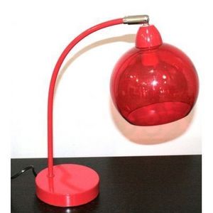 International Design - lampe arc boule - couleur - rouge - Lámpara De Sobremesa