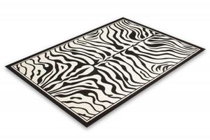 NAZAR - tapis contempo 80x150 black-white - Alfombra Contemporánea