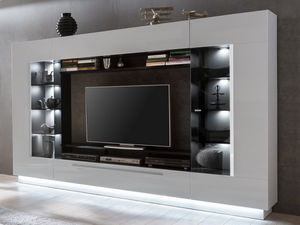WHITE LABEL - meuble tv blake - Mueble Tv Hi Fi