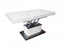 Mesa de centro de altura regulable-WHITE LABEL-Table basse relevable extensible SETUP blanc brill