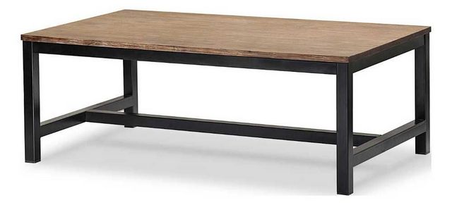 MOOVIIN - Mesa consola de exterior-MOOVIIN-Table basse rectangulaire iron en acacia brossé et