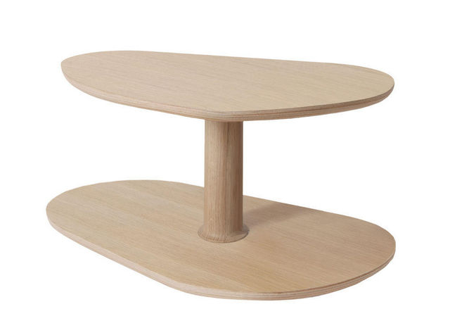 MARCEL BY - Mesa de centro forma original-MARCEL BY-Table basse rounded en chêne naturel 72x46x35cm