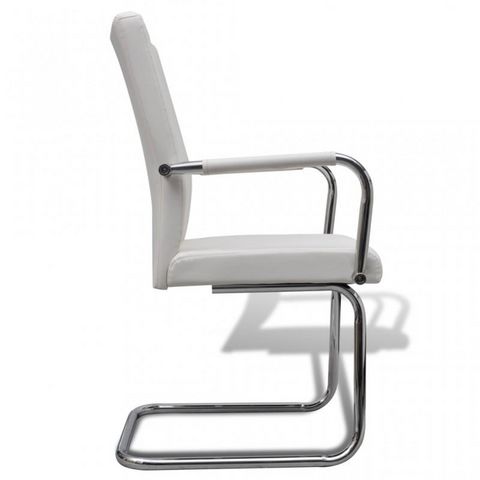 WHITE LABEL - Silla-WHITE LABEL-8 chaises de salle à manger blanches
