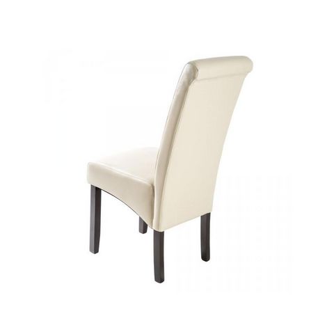 WHITE LABEL - Silla-WHITE LABEL-8 chaises de salle à manger crème