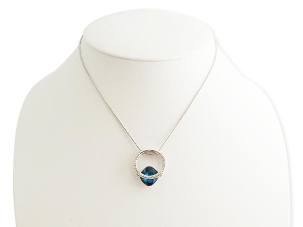 WHITE LABEL - Collar-WHITE LABEL-Collier anneau solitaire strass et pierre précieus