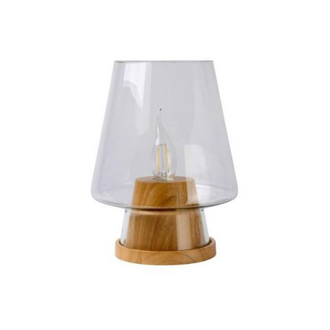 LUCIDE - Lámpara de sobremesa-LUCIDE-Lampe de table Glenn moderne bois