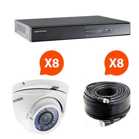 HIKVISION - Cámara de vigilancia-HIKVISION-Video surveillance - Pack 8 caméras infrarouge Kit