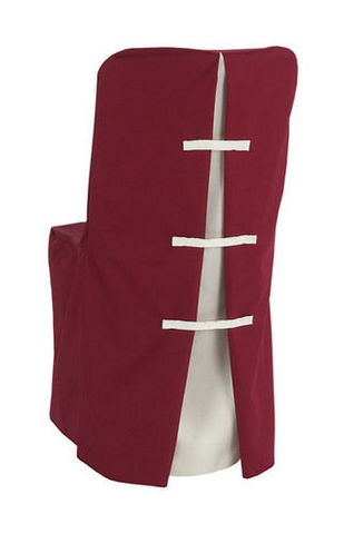 Speciality Group - Funda de silla-Speciality Group-Burgundy Art Collection In A Solid Colour Fabric C