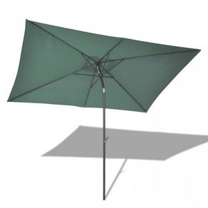 WHITE LABEL - parasol rectangulaire manivelle et bascule - Ombrellone Telescopico