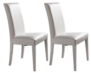 WHITE LABEL - lot de 2 chaises design italienne vertigo lux en s - Sedia