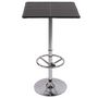 Tavolino alto-WHITE LABEL-Table haute de bar avec repose-pied noir