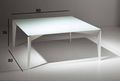 Tavolino quadrato-WHITE LABEL-Table basse TOBIAS design en verre trempé blanc