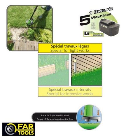 FARTOOLS - Tagliabordi da giardino-FARTOOLS-Coupe bordure à batterie 18 volts Fartools