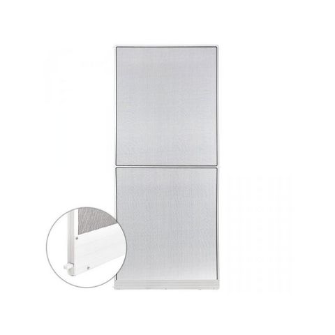 WHITE LABEL - Zanzariera per finestra-WHITE LABEL-Moustiquaire pour porte cadre fixe en aluminium 95x210 cm blanc