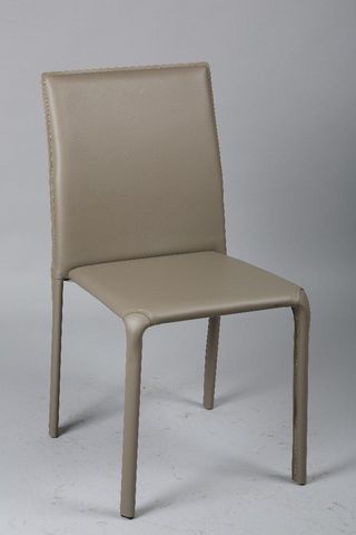 WHITE LABEL - Sedia-WHITE LABEL-Chaise DIVA en PVC taupe