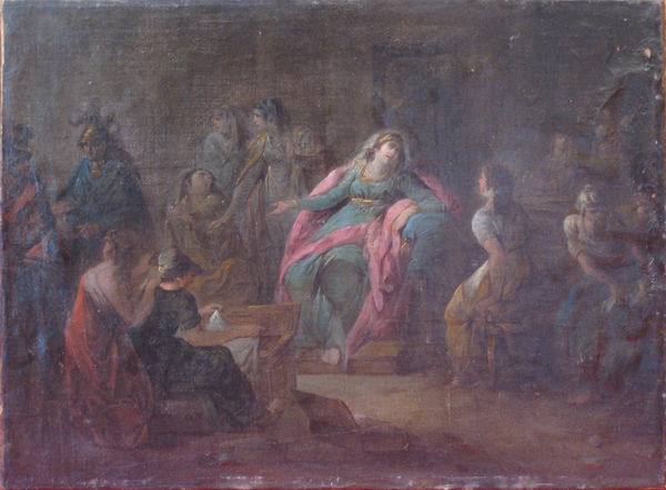 Galerie Emeric Hahn - Olio su tela e olio su tavola-Galerie Emeric Hahn-Scène de l'histoire antique